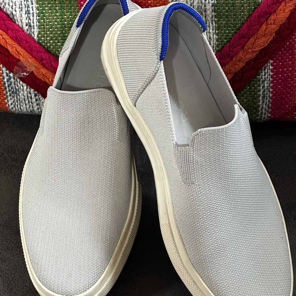 Rothy's Gray and Blue Men's Loafers